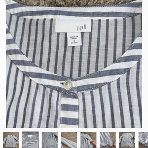 J. Jill 100% cotton blue and white tunic size small petite